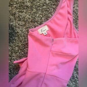 Lena hot pink semi-formal dress.